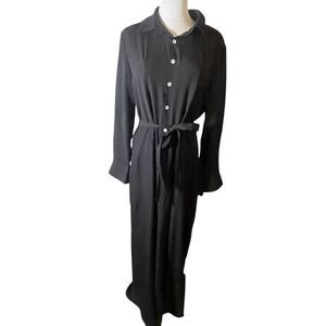 Loragal Black Belted Maxi Dress NWT Size XL Witchy Goth